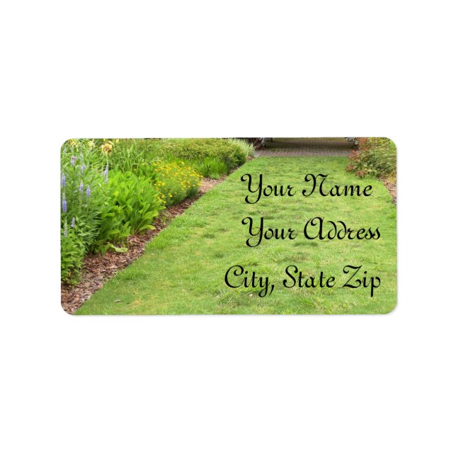 Etiqueta No Tema do Jardim (Frente)