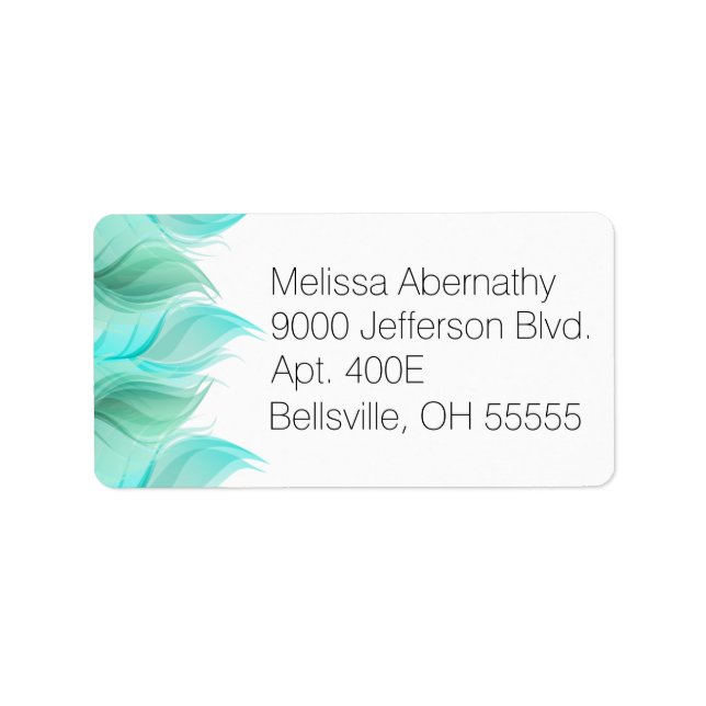 Etiqueta Noções Modernas de Penas de Aquarela (Frente)