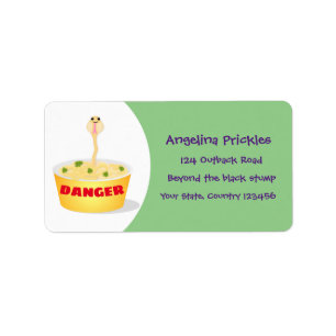 Etiqueta Nódulos bonitos cobra ilustram humor com ilustraçã