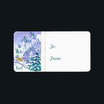 Etiqueta Noel Winter Scense Christmas Goat Gift Tag<br><div class="desc">Esta é a minha favorita - Noel Winter Scene Christmas-Goat para ficar nos seus presentes - texto personalizável para que você possa alterá-lo se quiser -</div>