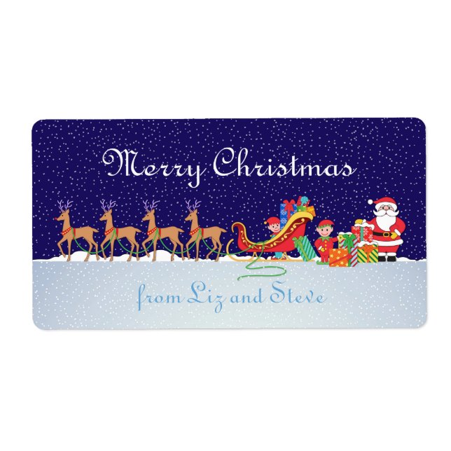 Etiqueta Noite antes do Natal (Frente)