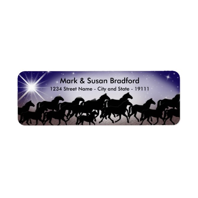 ETIQUETA NOITE/CAVALOS DE STARRY OCIDENTAL - RÓTULOS DE DEV (Frente)