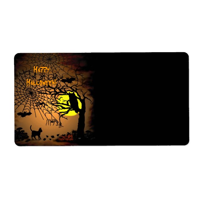 Etiqueta Noite de Halloween, Feliz Halloween! (Frente)