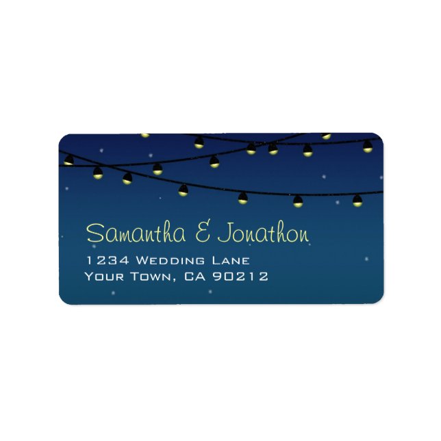 Etiqueta Noite de Luzes de Travagem sob o Personalizado das (Frente)