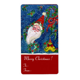 ETIQUETA NOITE DE NATAL / PAPAIS NOEIS COM BRINQUEDOS E ARC