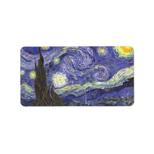 Etiqueta Noite estrelado por Vincent van Gogh
