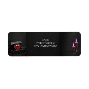 Etiqueta Noite Eterna Casamento Gótico de Vampiro Romance S