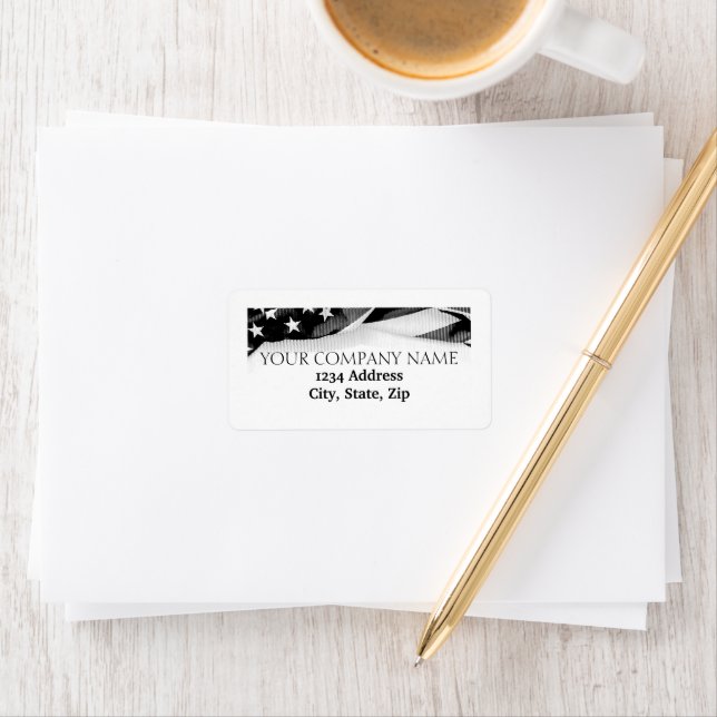 Etiqueta Nome da Empresa Bandeira Americana EUA (Insitu)