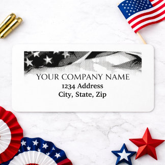 Etiqueta Nome da Empresa Bandeira Americana EUA