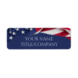 Etiqueta Nome da Empresa da Bandeira Americana Patriótica