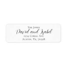 Etiqueta Nome da Família e Nomes do Casal Endereço de Devol