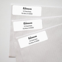 Nome da Família Personalizada Endereço Preto