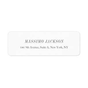 Etiqueta Nome de endereço minimalista personalizado