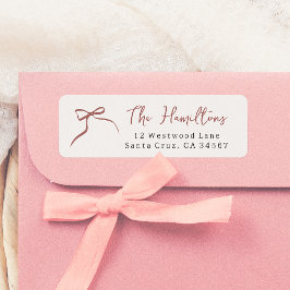 Etiqueta Nome do Script de Fita Vermelha Desenhada à Mão do