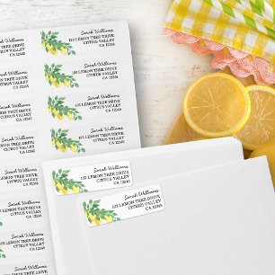 Etiqueta Nome e endereço de retorno dos limões de Citrus