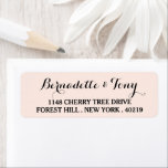 Etiqueta Nome e endereço personalizados do script Na moda<br><div class="desc">Etiquetas de Endereço de Retorno de Nome e Endereço Personalizados do Script Na moda.</div>