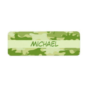 Etiqueta Nome escuro da camuflagem de Camo da verde