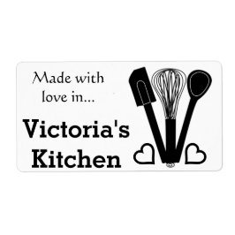 Etiqueta Nome personalizado ferramentas do cozimento