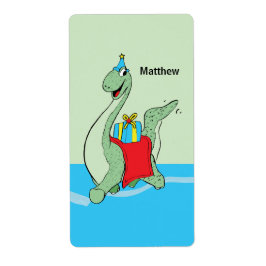 Etiqueta Nome Personalizado, Menino, Dinossauro de Aniversá