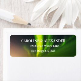 Etiqueta Norte Luzes Aurora Borealis Night Sky Return