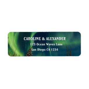 Etiqueta Norte Luzes Aurora Borealis Night Sky Return