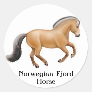 Etiqueta norueguesa do cavalo do fiorde