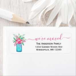 Etiqueta Nós nos movemos | Mason Jar Floral Return Address