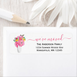 Etiqueta Nós nos movemos | Watercolor Floral Return Address