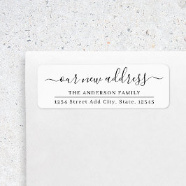 Etiqueta Nosso Novo Endereço Movendo Endereço de Devolução