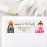 Etiqueta Nosso Primeiro Natal, Princesa Nutcracker<br><div class="desc">A primeira etiqueta de endereço de fada da Princesa Princesa Princesa de Natal</div>