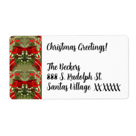 Etiqueta Nostalgic Mistletoe Holly Christmas