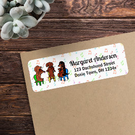 Etiqueta notas musicais do Trio de Cordas Dachshund