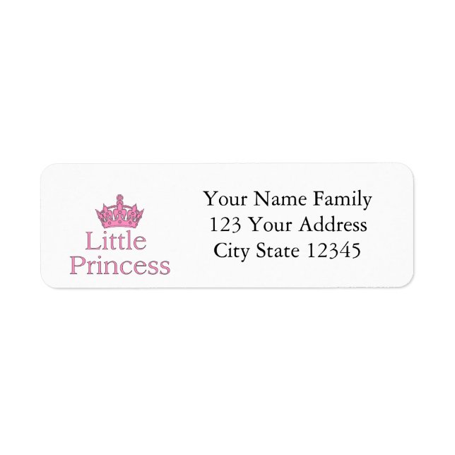 Etiqueta Nova Princesa - Um Bebê Real! (Frente)