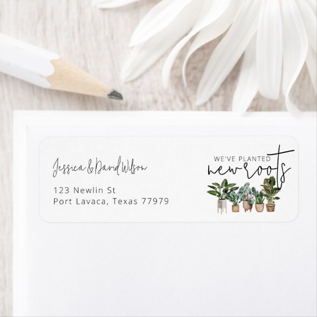 Etiqueta Novas Raízes Retorno Simples de Novo Endereço Mode (Insitu)