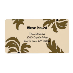 Etiqueta Novo Endereço Floral Moderno