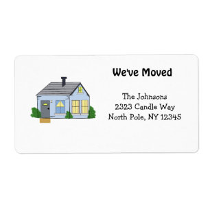 Etiqueta Novo endereço residencial Cozy