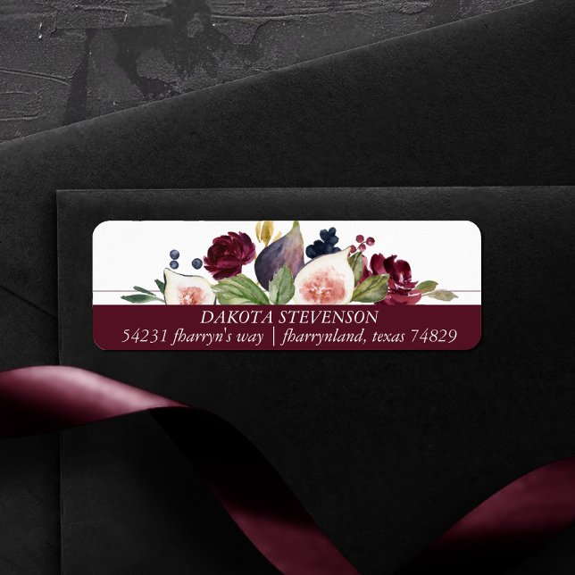 Etiqueta Números Blooming | Fruta russa Blossom Morada (Criador carregado)