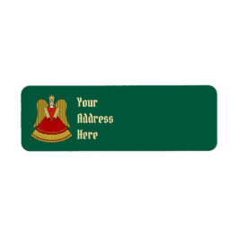 Etiqueta Nuremberg Christmas Angel Return Address Label