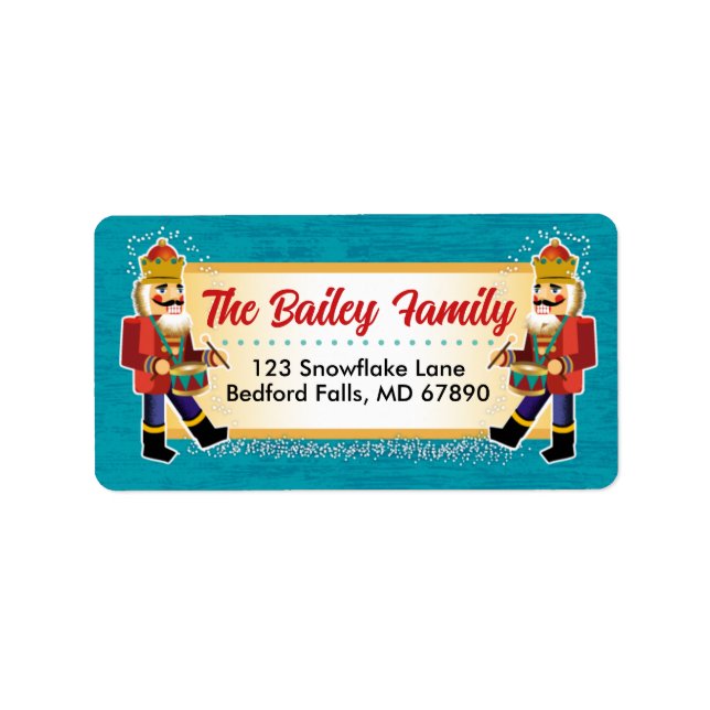 Etiqueta Nutcracker Christmas Card Address Labels (Frente)