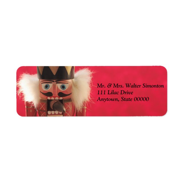 Etiqueta Nutcracker com Natal da bolota (Frente)