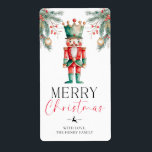 Etiqueta Nutcracker Merry Christmas Gift Tag Stickers<br><div class="desc">Estes cartazes de presentes de Natal são a adição perfeita aos presentes de Natal. As marcas podem ser personalizadas com seu nome. Para personalização mais avançada deste design,  basta selecionar o botão "Personalizar" acima.</div>