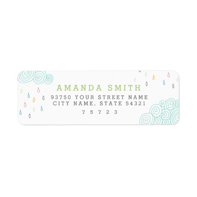 Etiqueta Nuvens de Chuva (Frente)