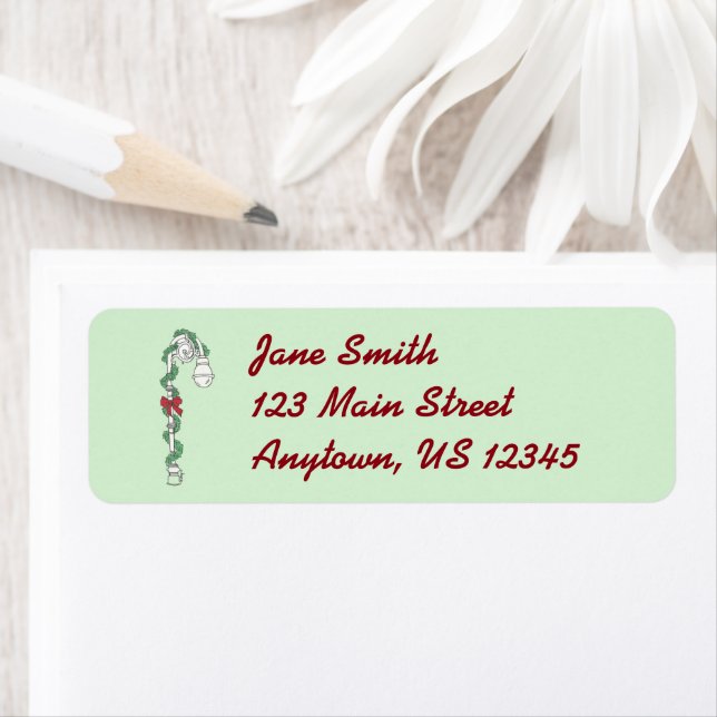 Etiqueta NYC Rua Natal Lamp Holly Nova Iorque (Insitu)