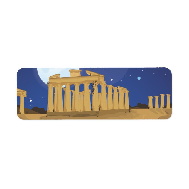 Etiqueta O Acrópole de Atenas desenho animado (Frente)