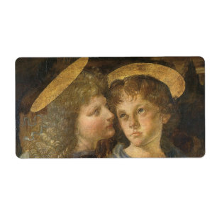Etiqueta O batismo dos anjos Cristos de Leonardo da Vinci