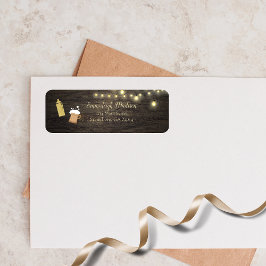 Etiqueta O Bebê Está A Criar O Endereço De Retorno Do Chá d