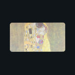Etiqueta O Beijo de Gustav Klimt, Vintage Art Nouveau<br><div class="desc">O Beijo (Der Kuss) (1907/08) de Gustav Klimt é provavelmente a sua obra mais famosa. Klimt iniciou o seu trabalho em 1907 e é o ponto alto do seu chamado "Período Ouro". O Beijo é uma vintage Era Vitoriana Simbiolismo belo amor pela arte e pintura romântica apresentando um casal romântico...</div>