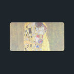 Etiqueta O Beijo de Gustav Klimt, Vintage Art Nouveau<br><div class="desc">O Beijo (Der Kuss) (1907/08) de Gustav Klimt é provavelmente a sua obra mais famosa. Klimt iniciou o seu trabalho em 1907 e é o ponto alto do seu chamado "Período Ouro". O Beijo é uma vintage Era Vitoriana Simbiolismo belo amor pela arte e pintura romântica apresentando um casal romântico...</div>