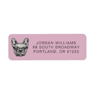 Etiqueta O buldogue do hipster adiciona seu nome