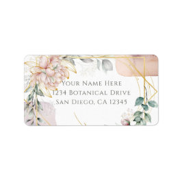 Etiqueta O Casamento de Folhagens Florais Quadro Aureato